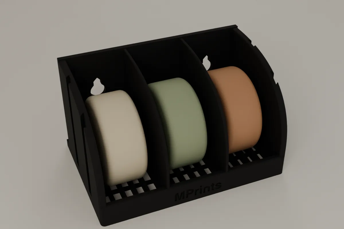 The 3-Box Soap Holder in Matte Black.