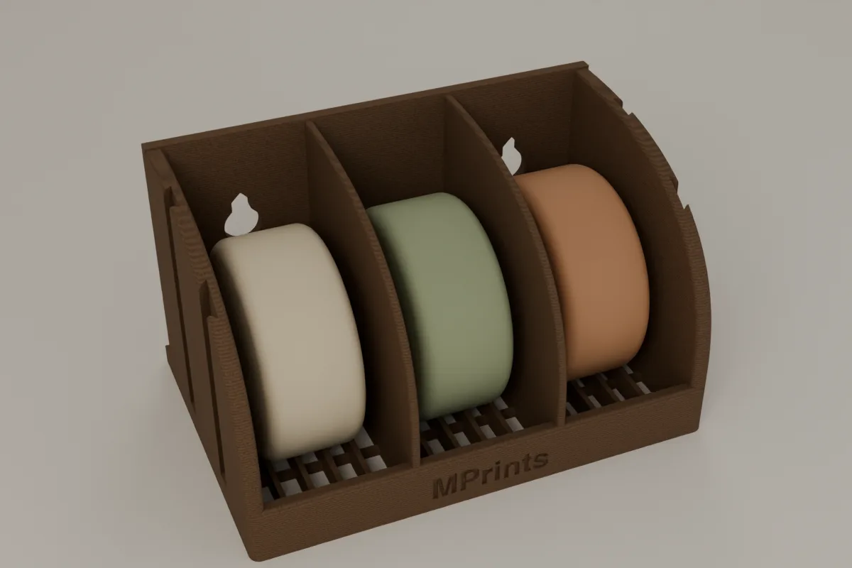 The 3-Box Soap Holder in Wood.