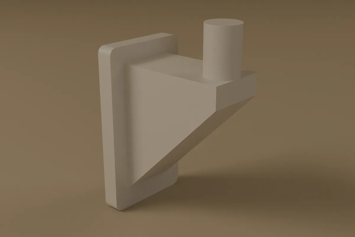 The Loofah Hook with its mounting rail.