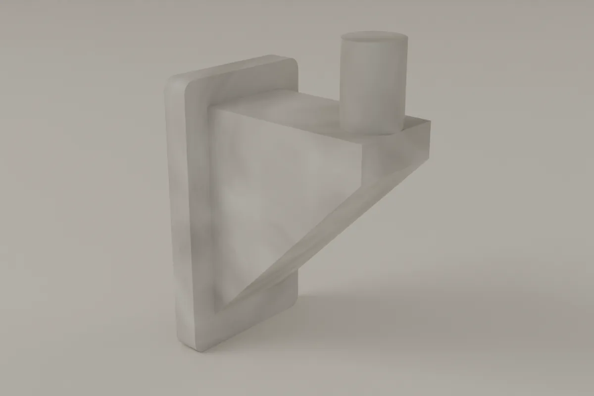 The Loofah Hook in Marble.