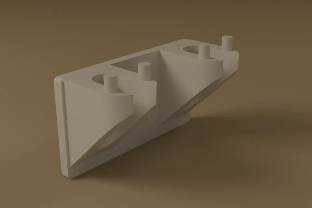 The Razor Holder with two razor slots and a mounting rail.